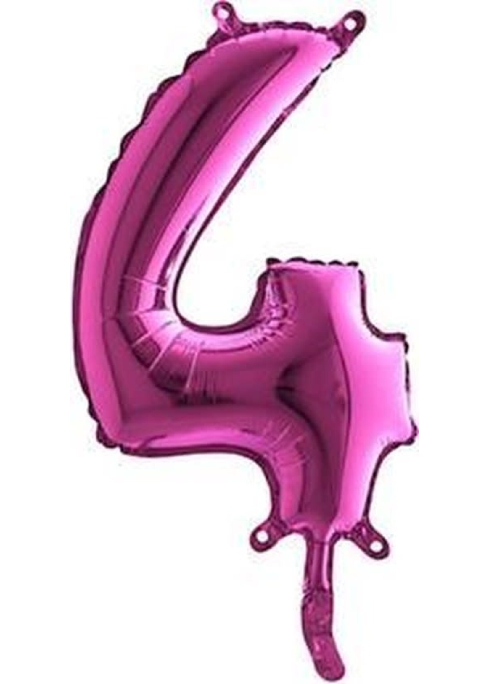 Cijferballon 4, roze