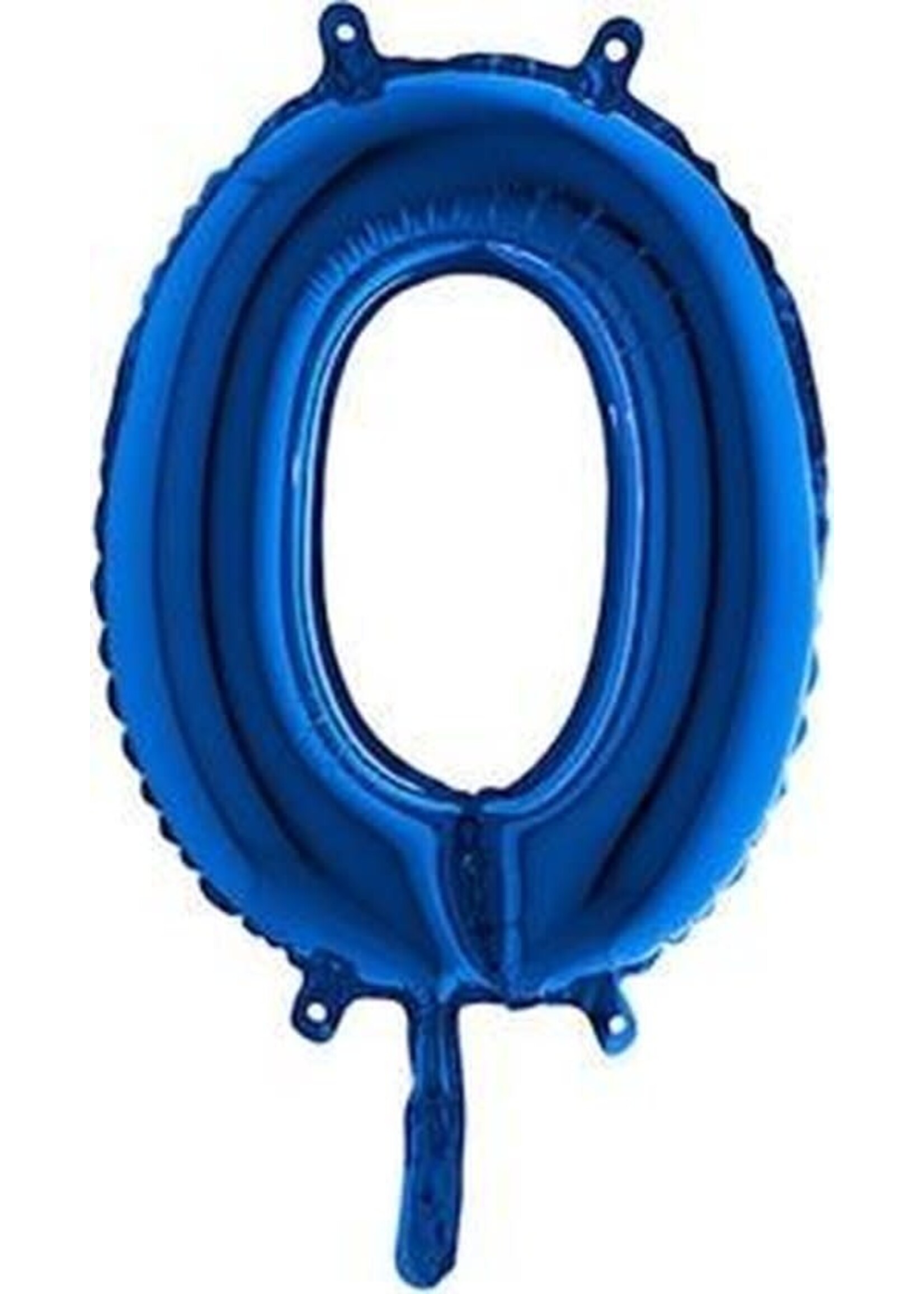 Cijferballon 0,blauw