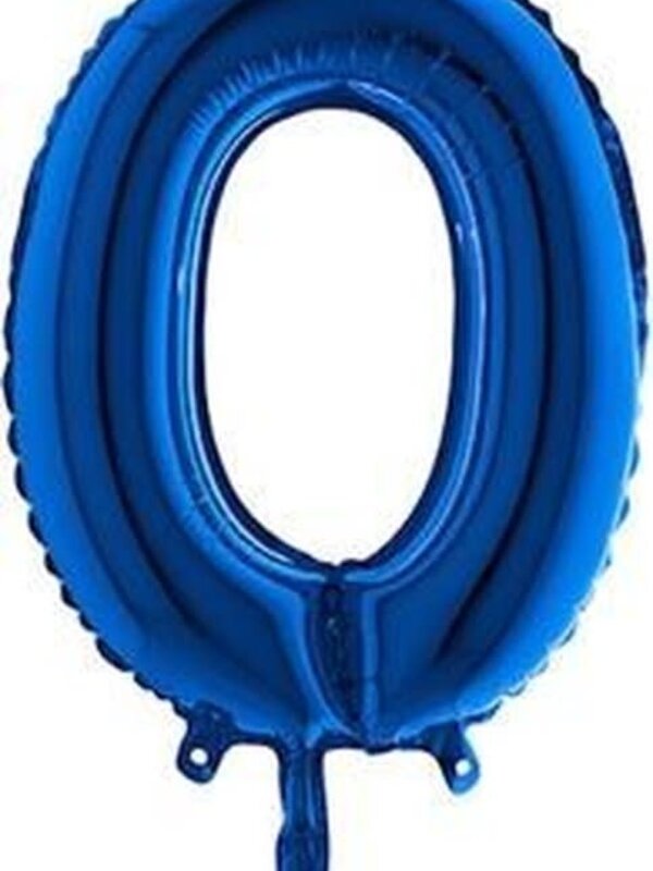 Cijferballon 0,blauw