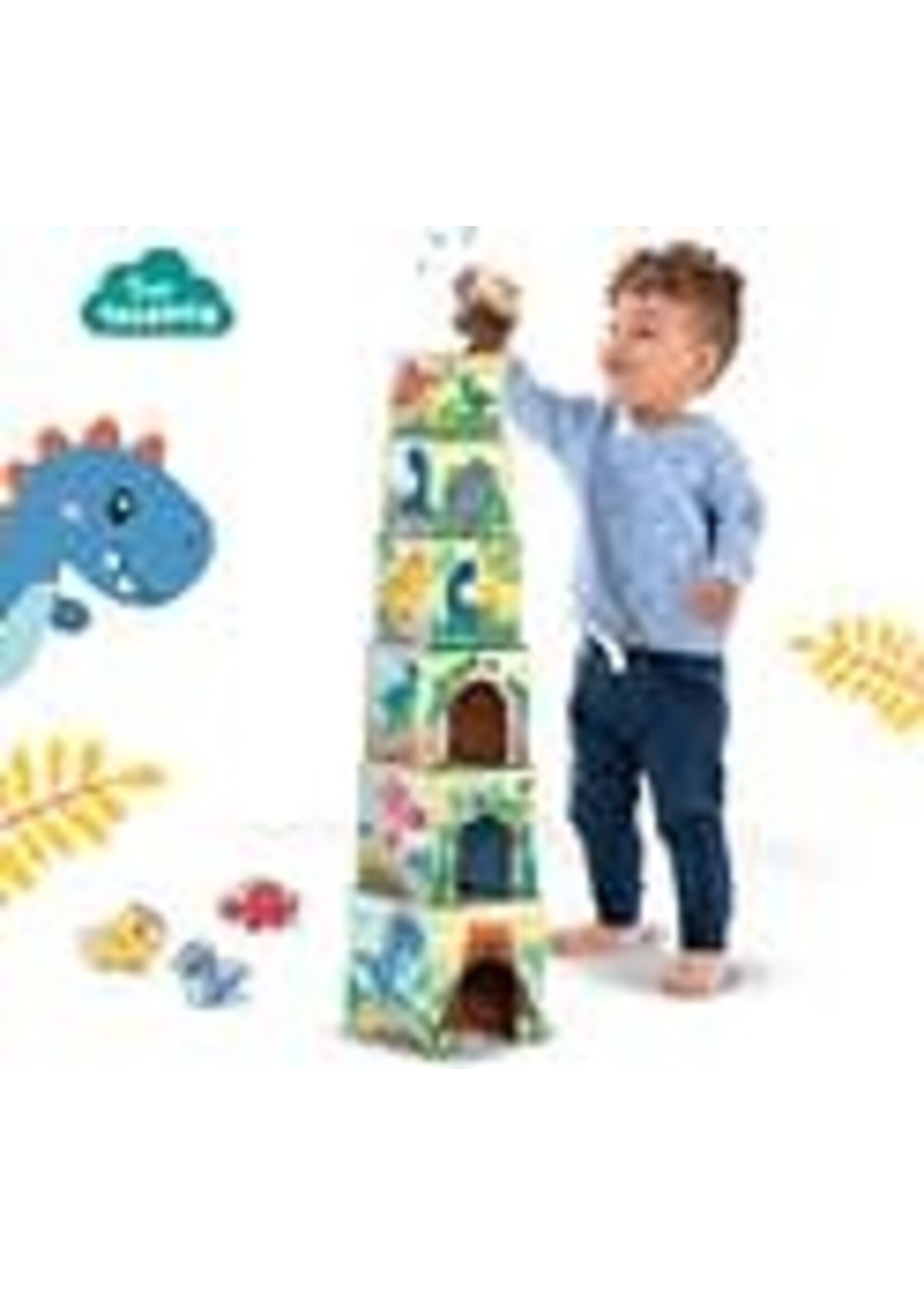 SES SES - Tiny Talents - Stapelblokken toren met Dino figuren