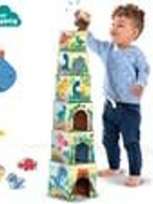 SES SES - Tiny Talents - Stapelblokken toren met Dino figuren