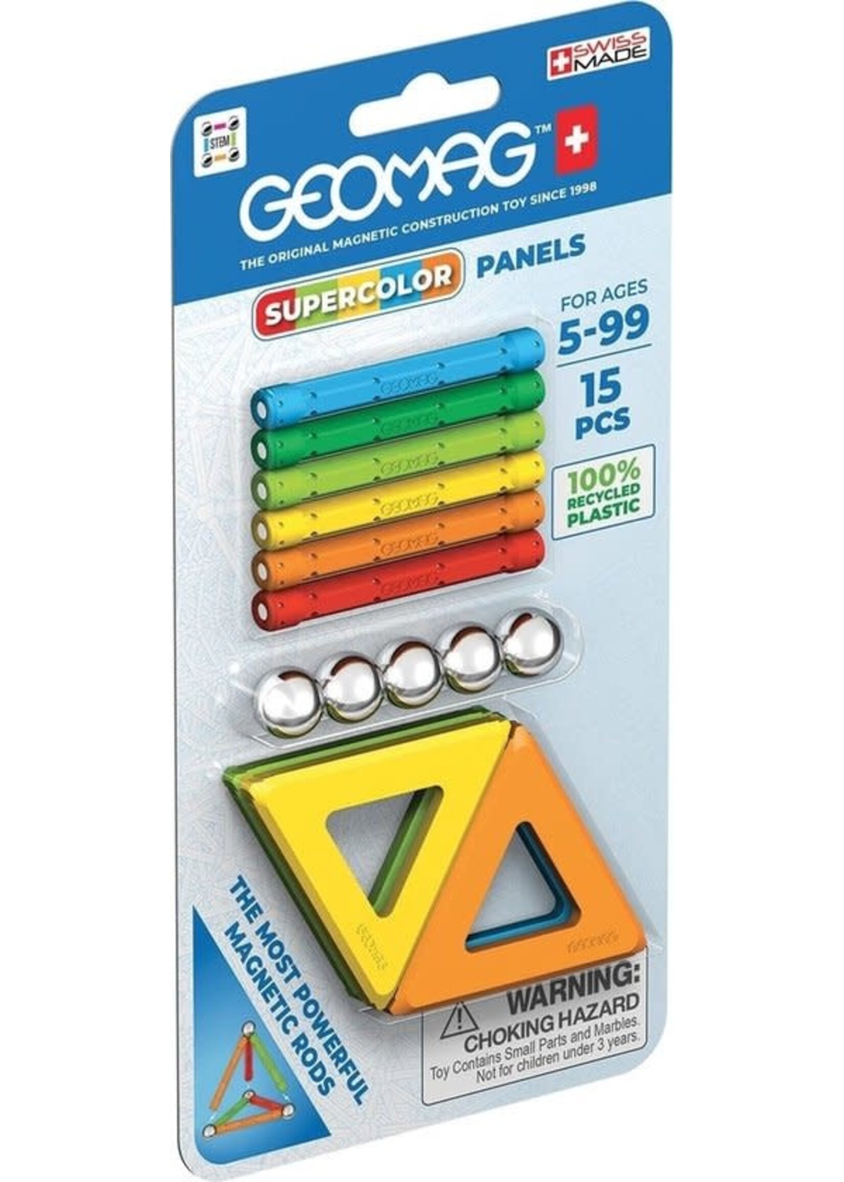 Geomag Geomag Supercolor Panels Recycled Blister - 15-delig