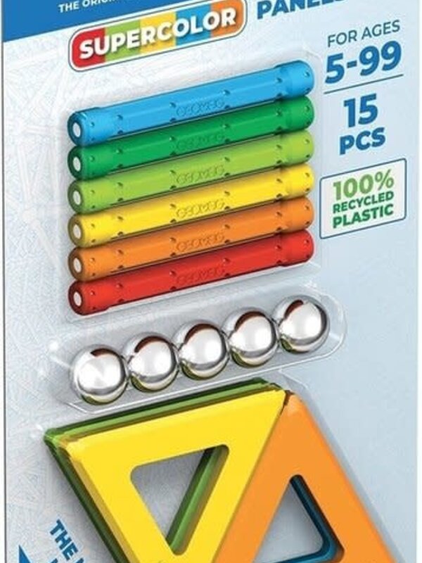 Geomag Geomag Supercolor Panels Recycled Blister - 15-delig