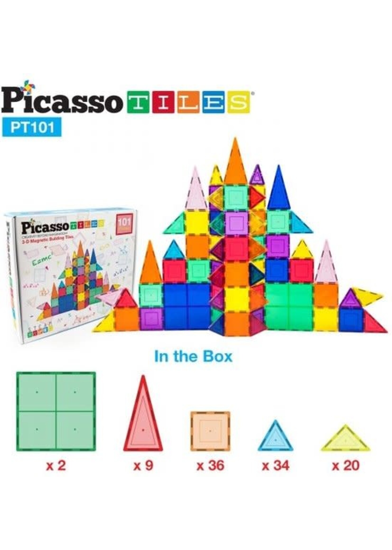 Picasso Picassotiles - Magnetic tiles set - 101 delig