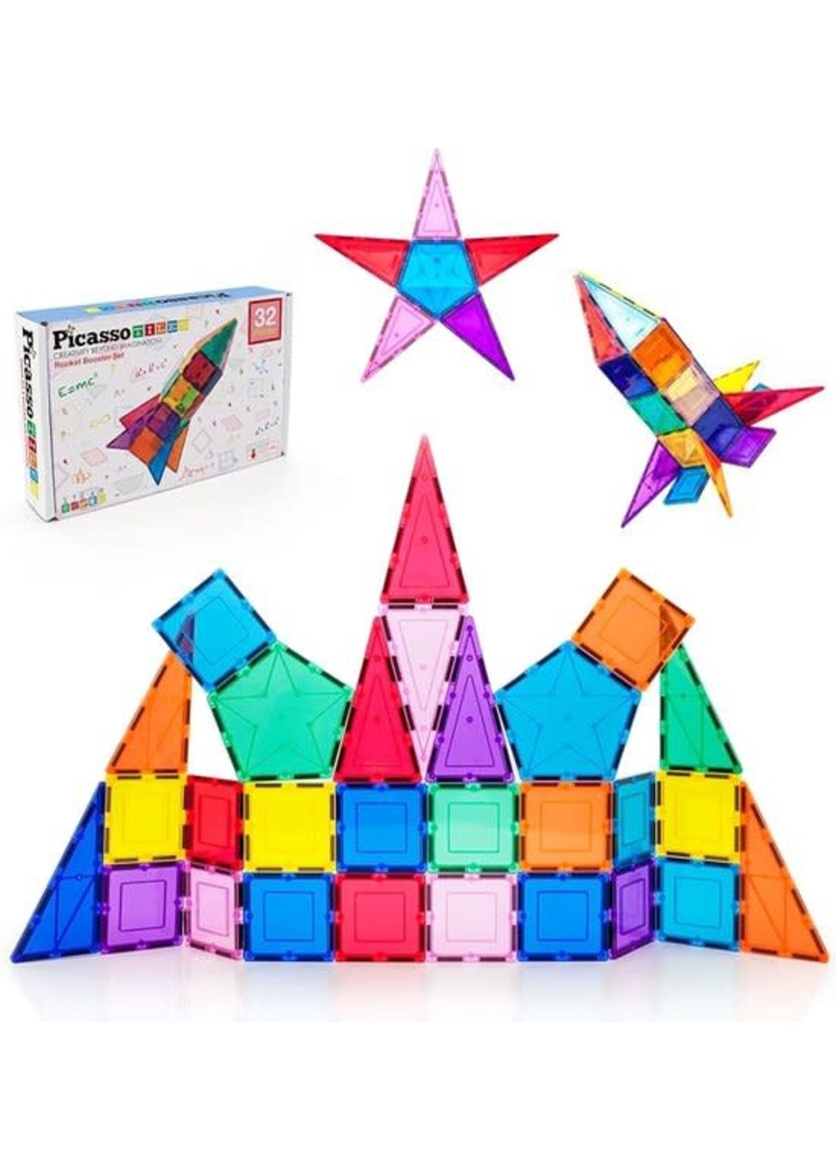 Picasso Picassotiles - Rocket booster set - 32 delig