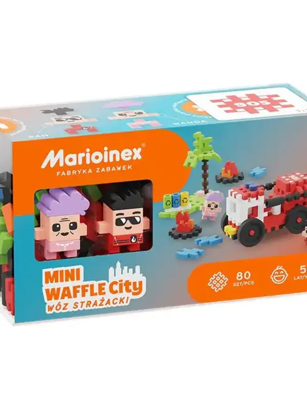 Marioinex Marioinex Mini Waffle - Fire Truck 80 Pcs