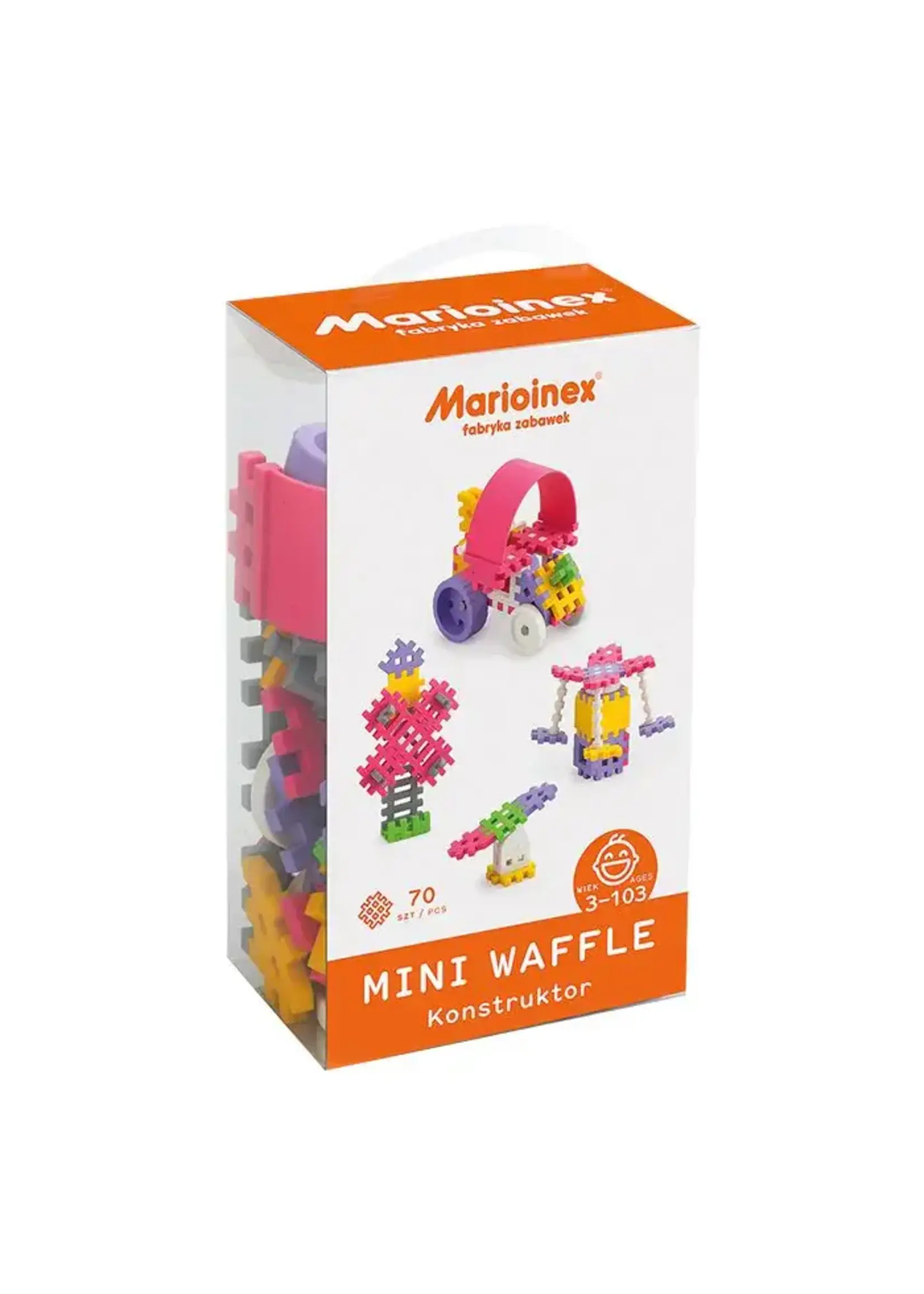 Marioinex Marioinex Mini Waffle - 70 Pcs Constructor, Pink