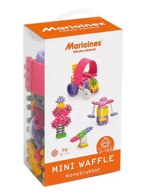 Marioinex Marioinex Mini Waffle - 70 Pcs Constructor, Pink