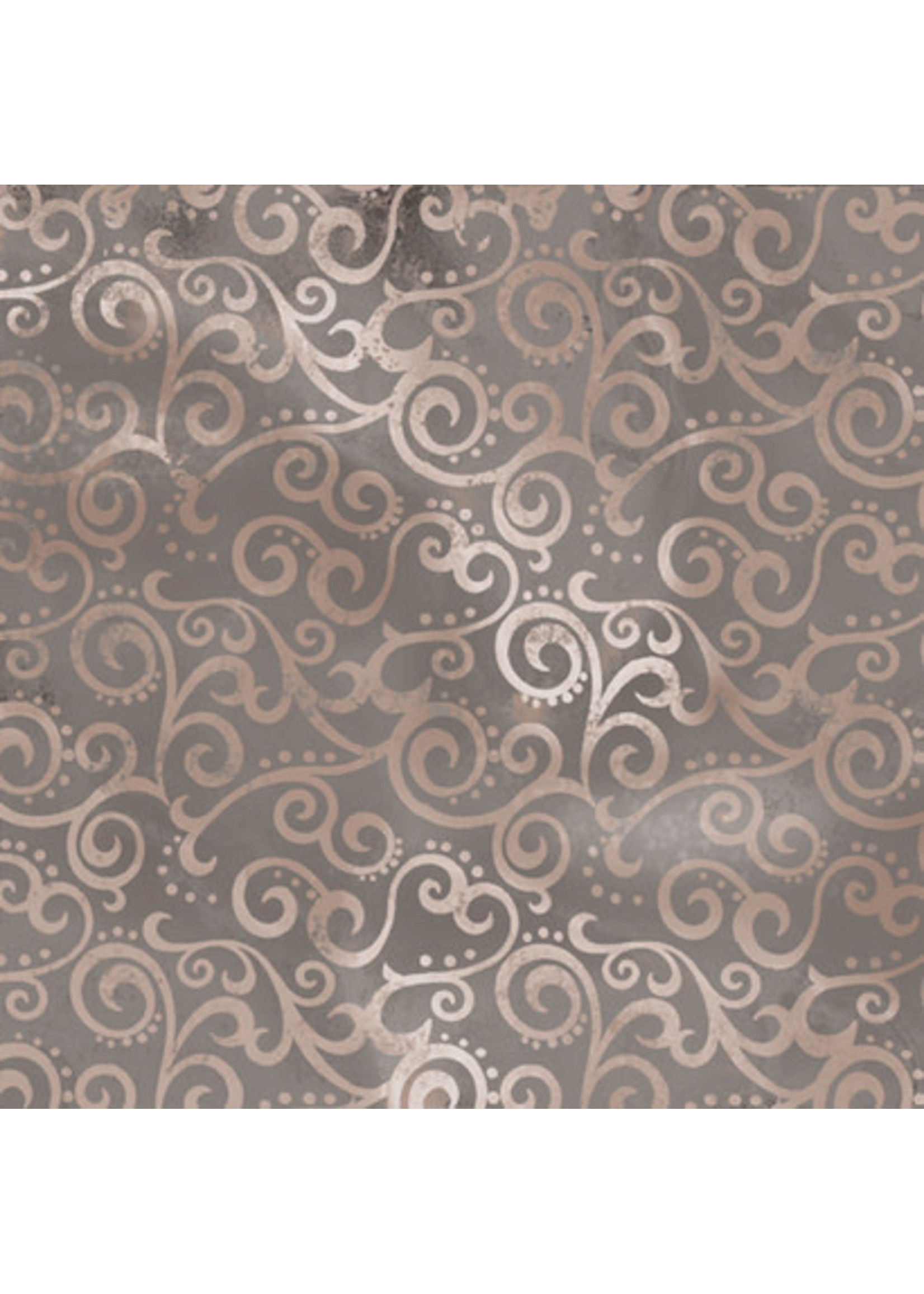 QT Fabrics Ombre Scroll - Stone