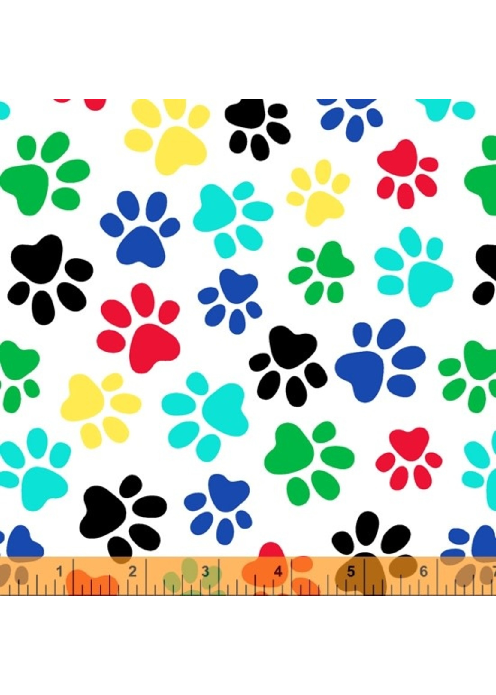 Windham Fabrics Paw Prints - White