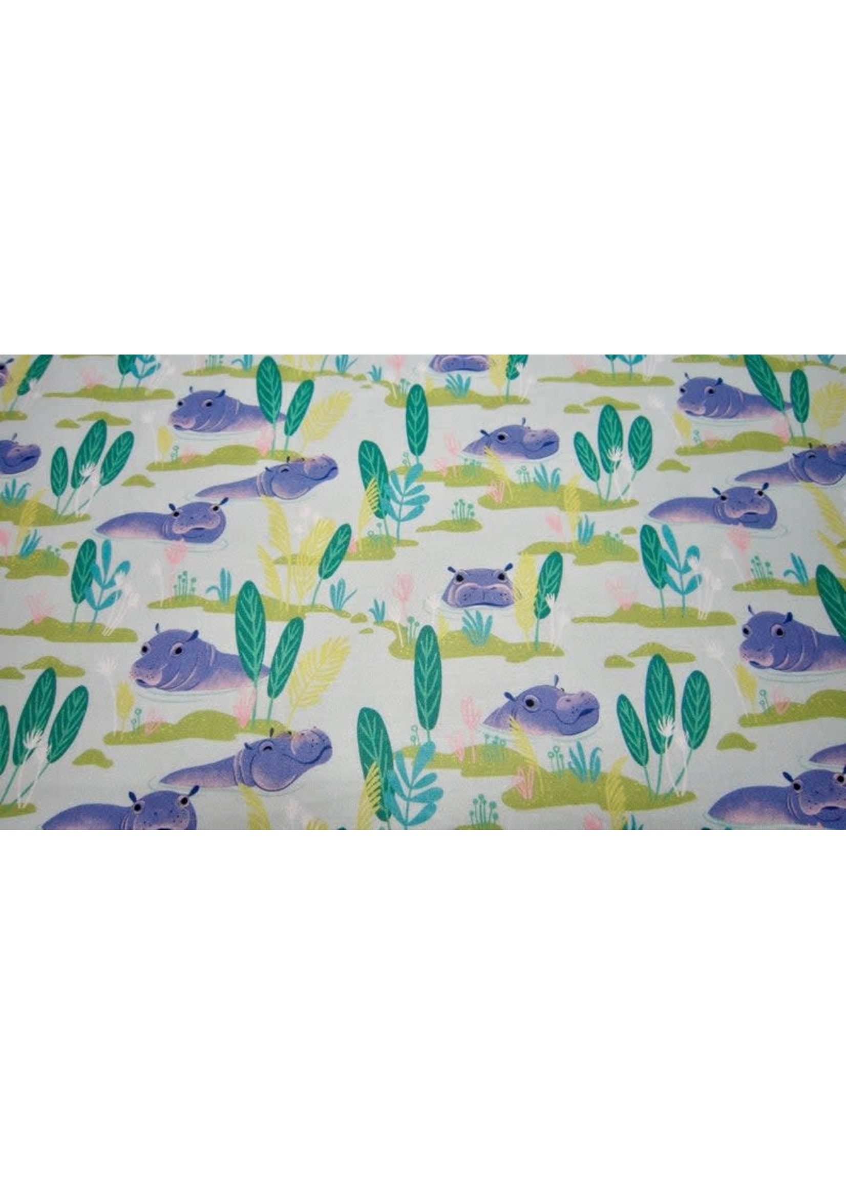 Blend Fabrics Congo Hippo - Aqua