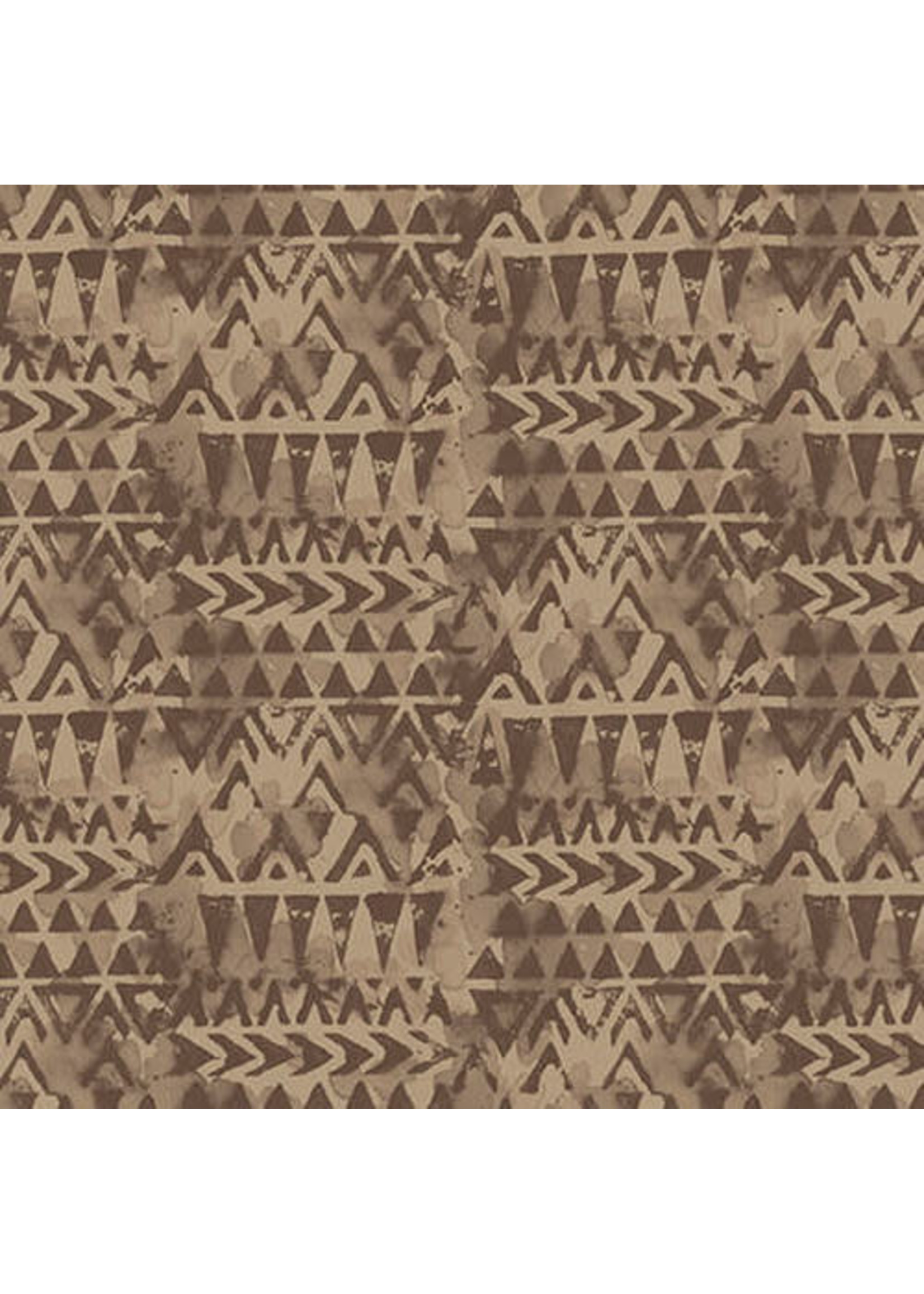 Blank Quilting Tessellations Twice - Triangle Geo - Brown