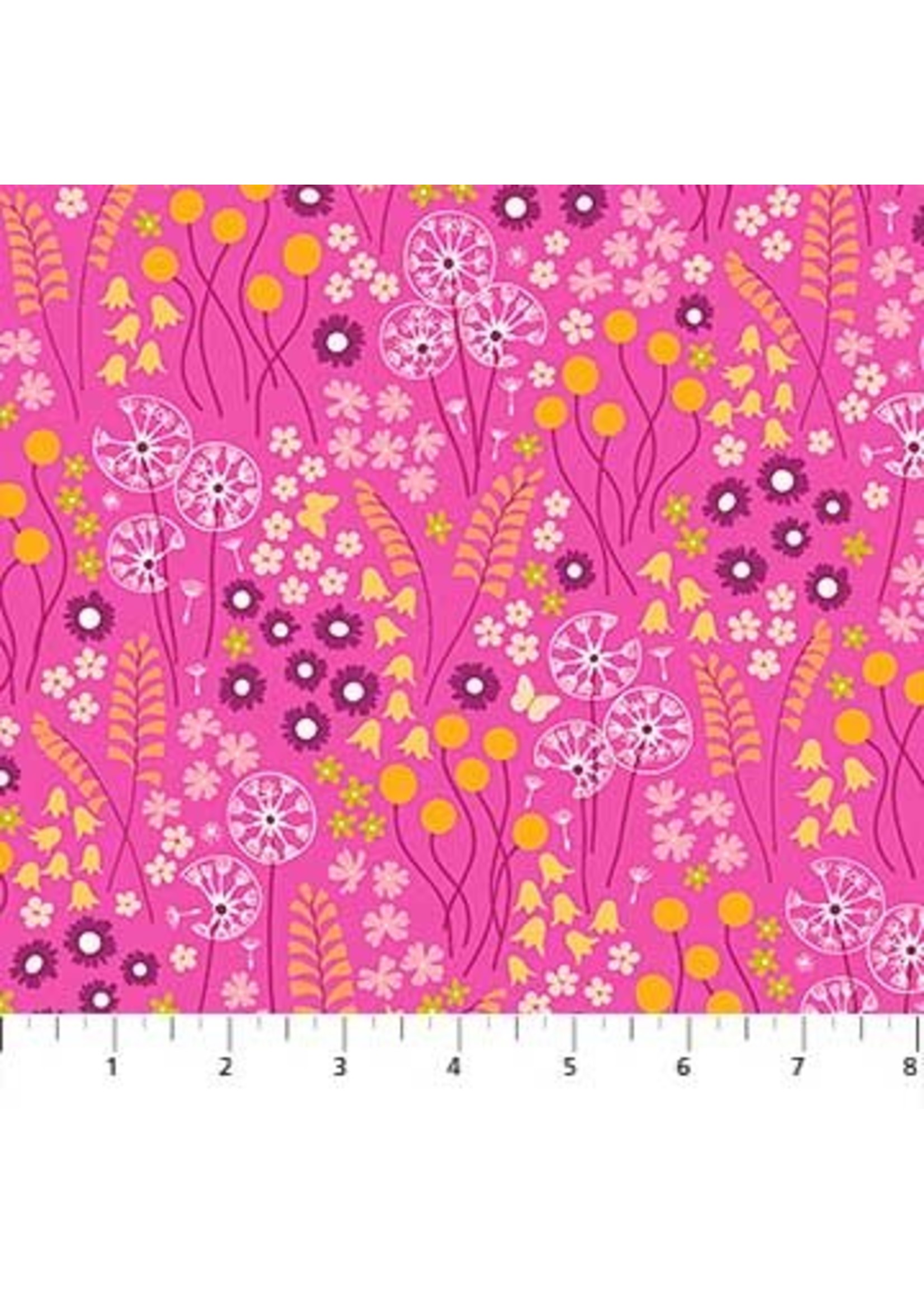 Figo Fabrics Mountain Meadow - Flower Fields - Pink