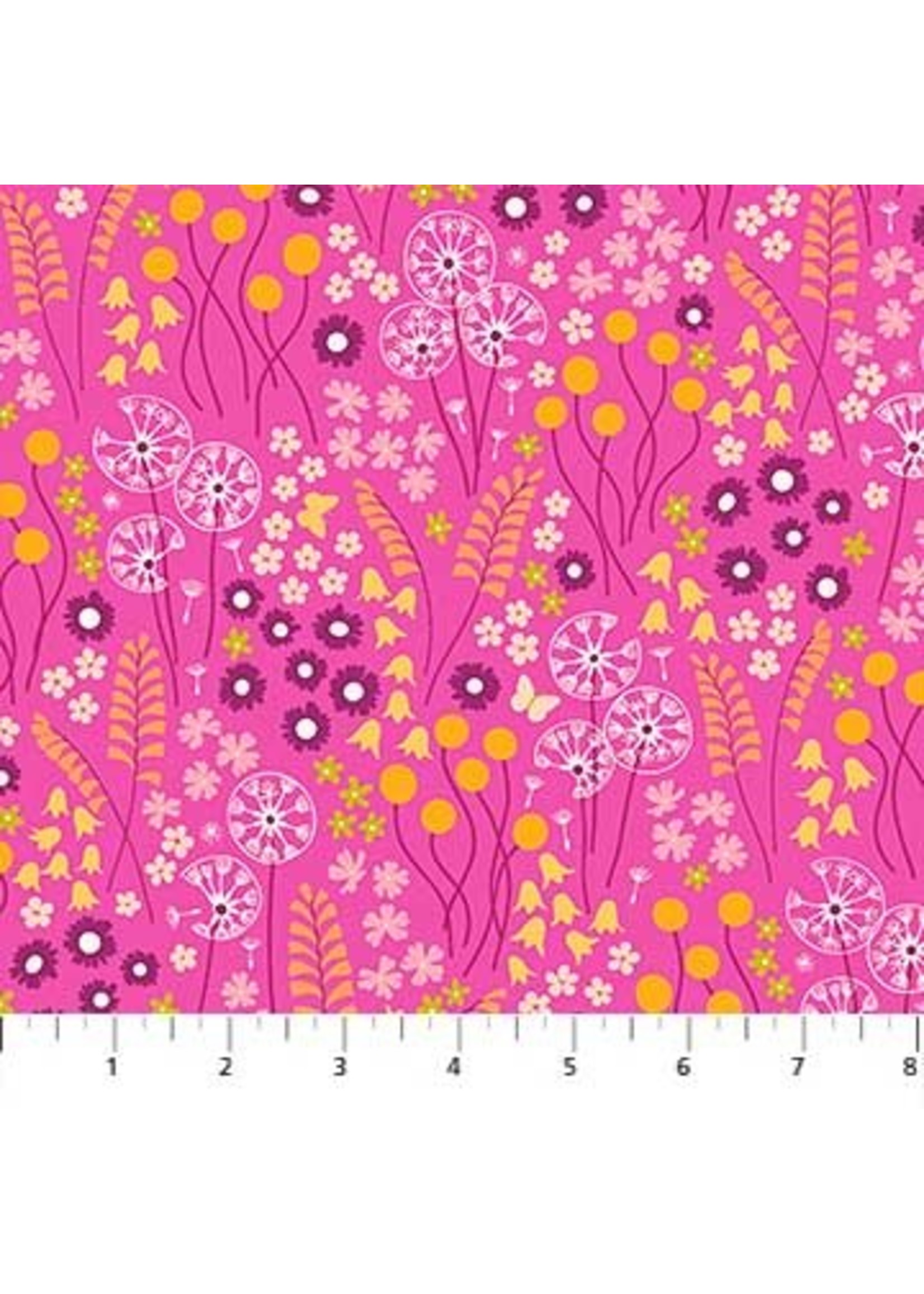 Figo Fabrics Mountain Meadow - Flower Fields - Pink