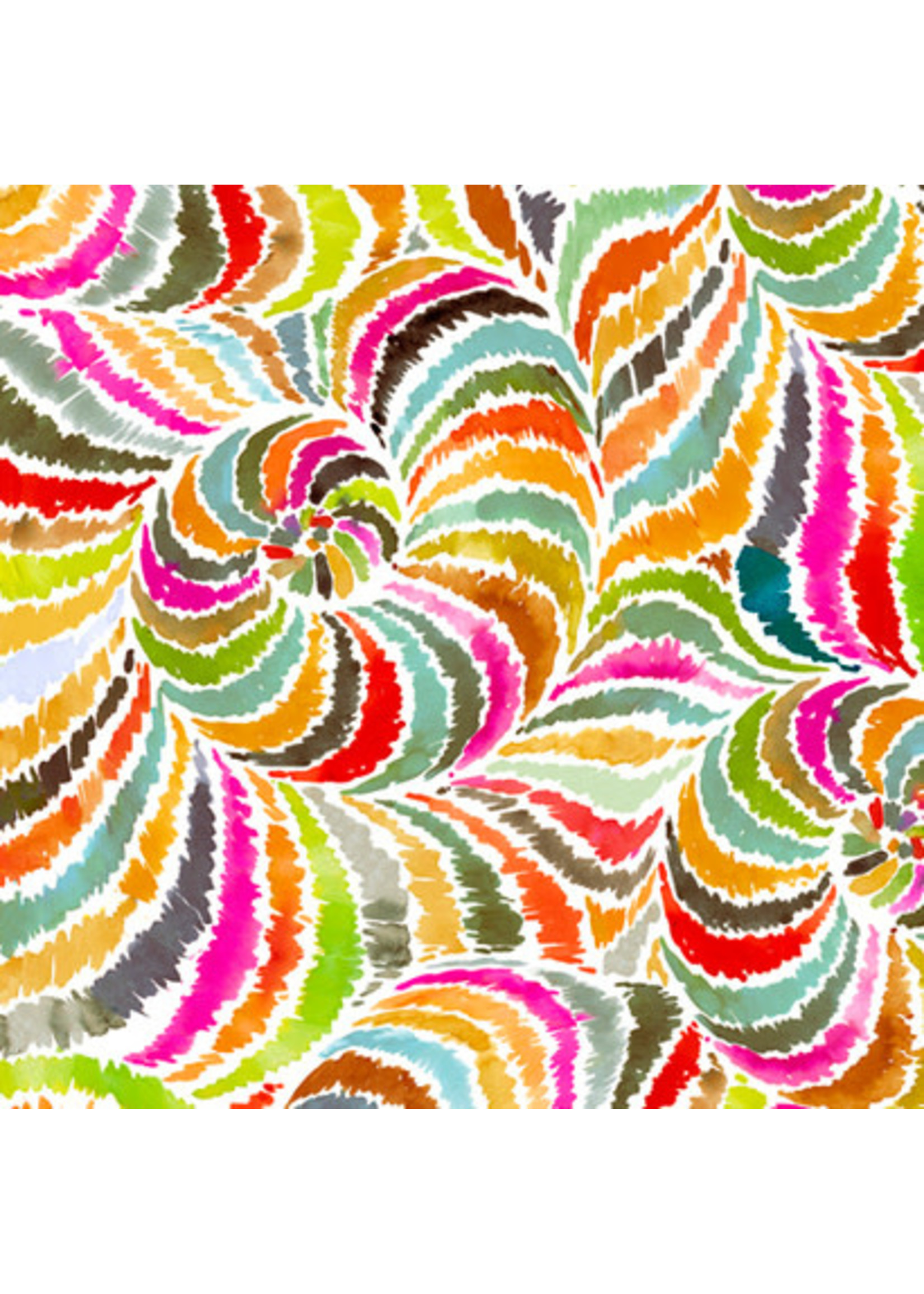 QT Fabrics In The Grove - Spiral - Yellow