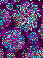 QT Fabrics Kashmir - Mandala - Purple