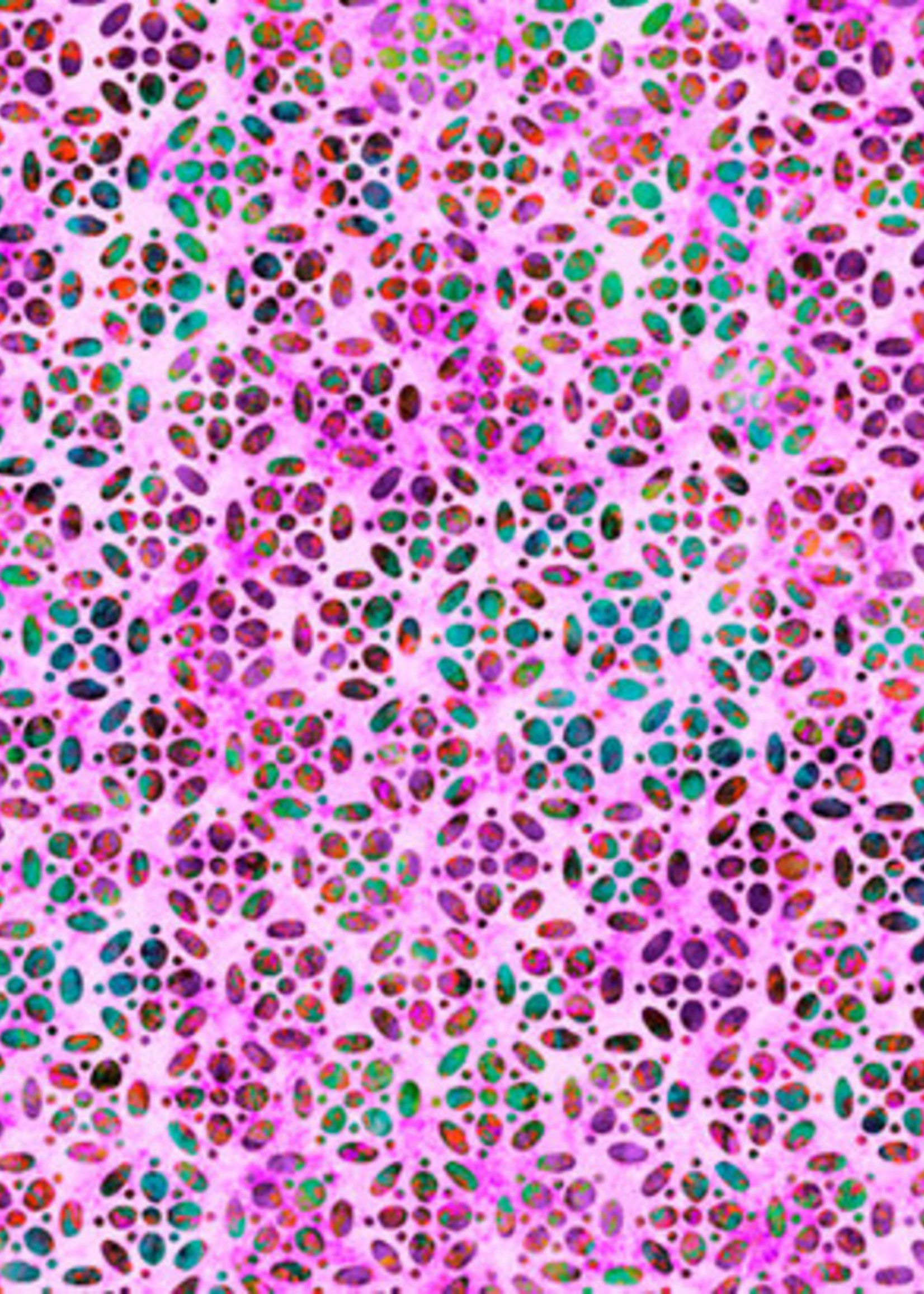 QT Fabrics Kashmir - Tiles - Purple
