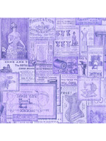 QT Fabrics Tailor Made - Vintage Patches - Purple