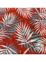 Hoffman Fabrics Bali Batik Palm Leaves - Red