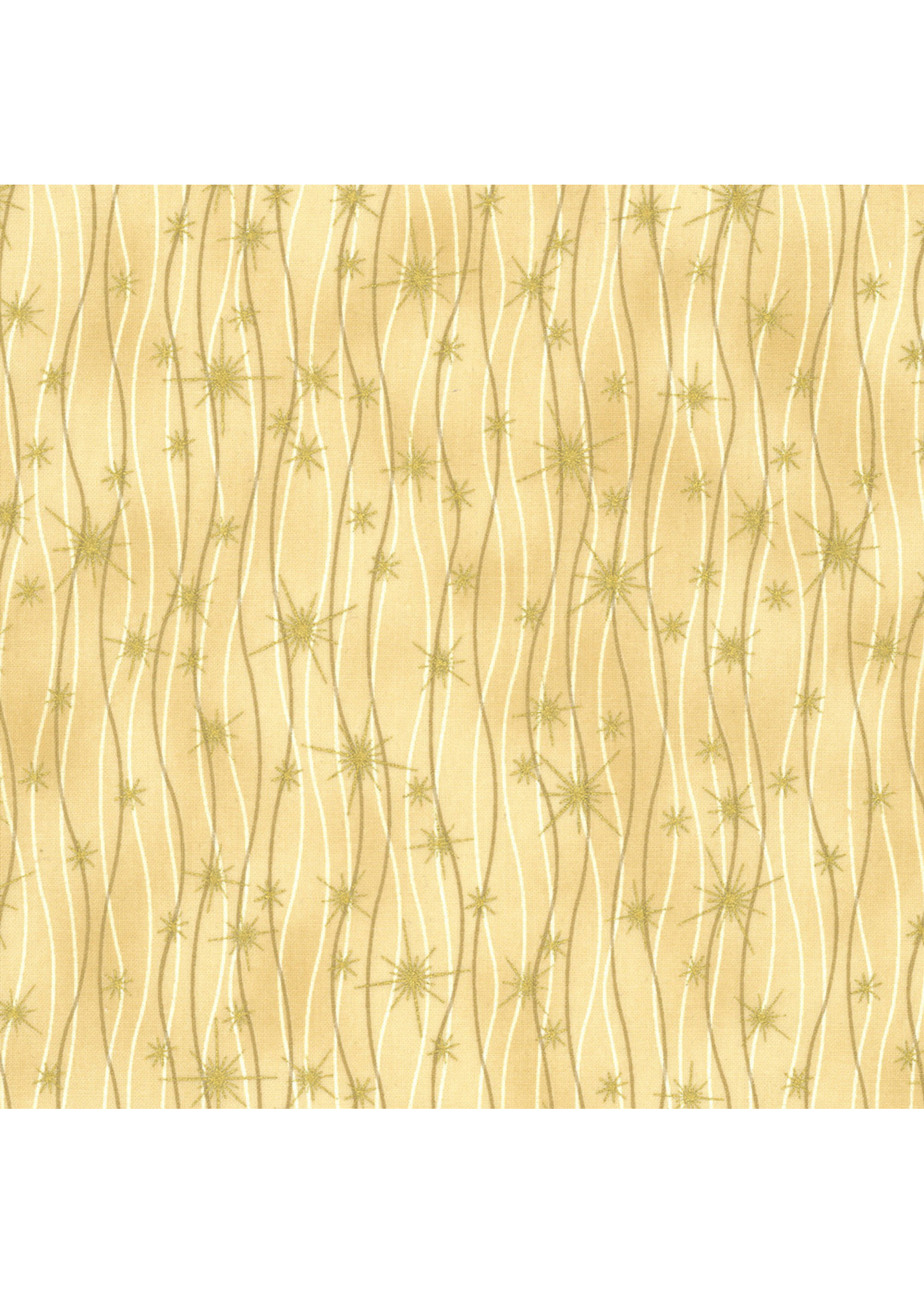 Stof Fabrics Christmas Wonders - Falling Stars - Beige Gold