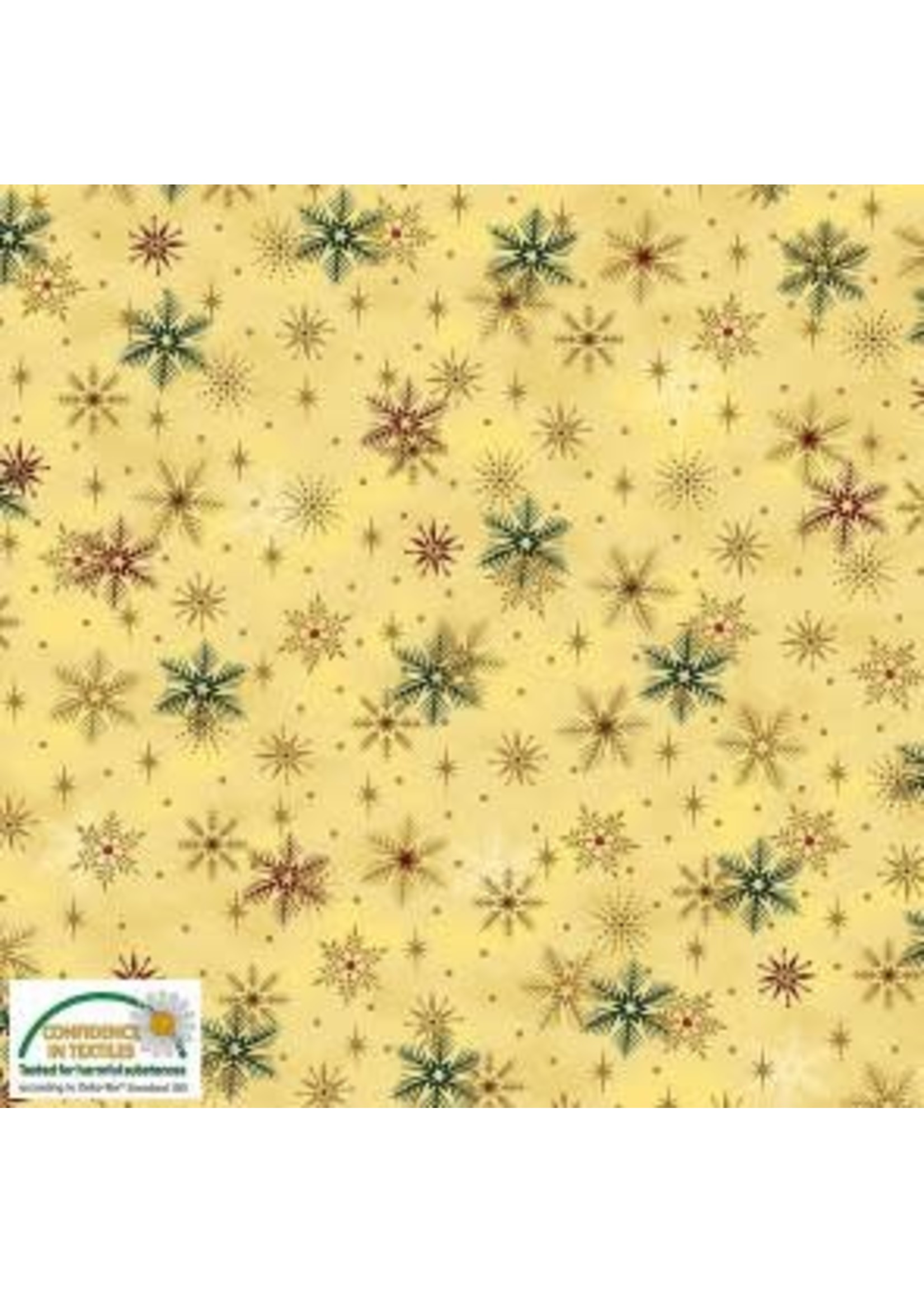 Stof Fabrics Magic Christmas - Snowflakes - Beige