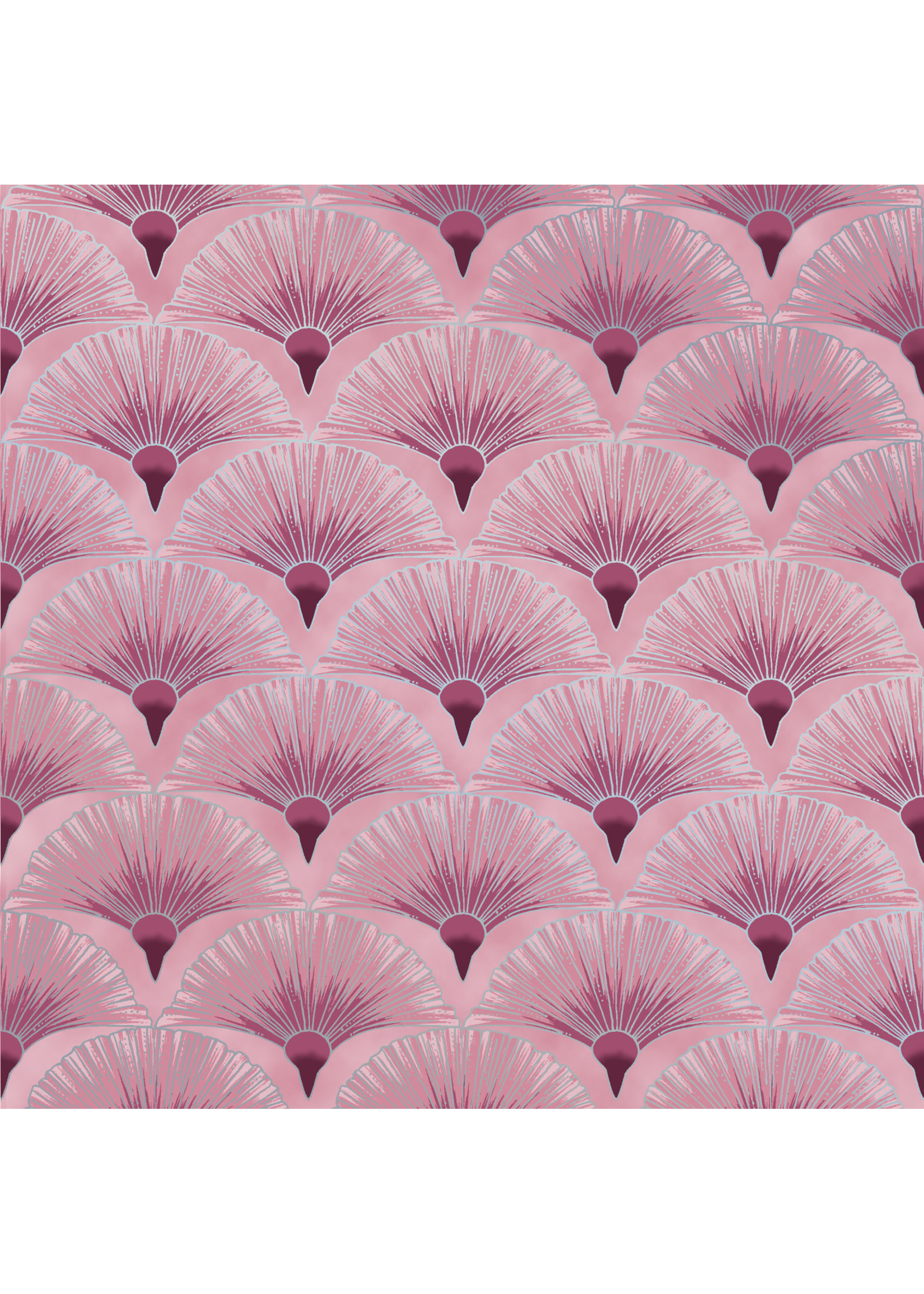 The Textile Pantry Melba - Fan - Pink