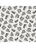 Studio E Fabrics Loads of Fun - Pewter Irons - Grey