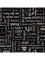 Studio E Fabrics Loads of Fun - Words - Black