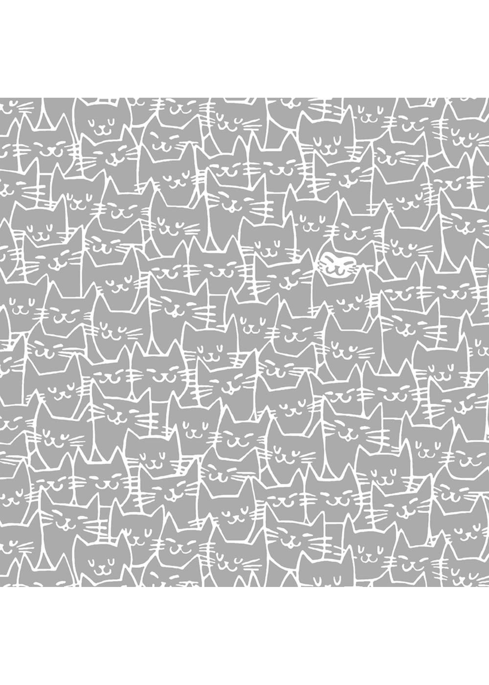 Windham Fabrics Cat Happy - Cats - Grey