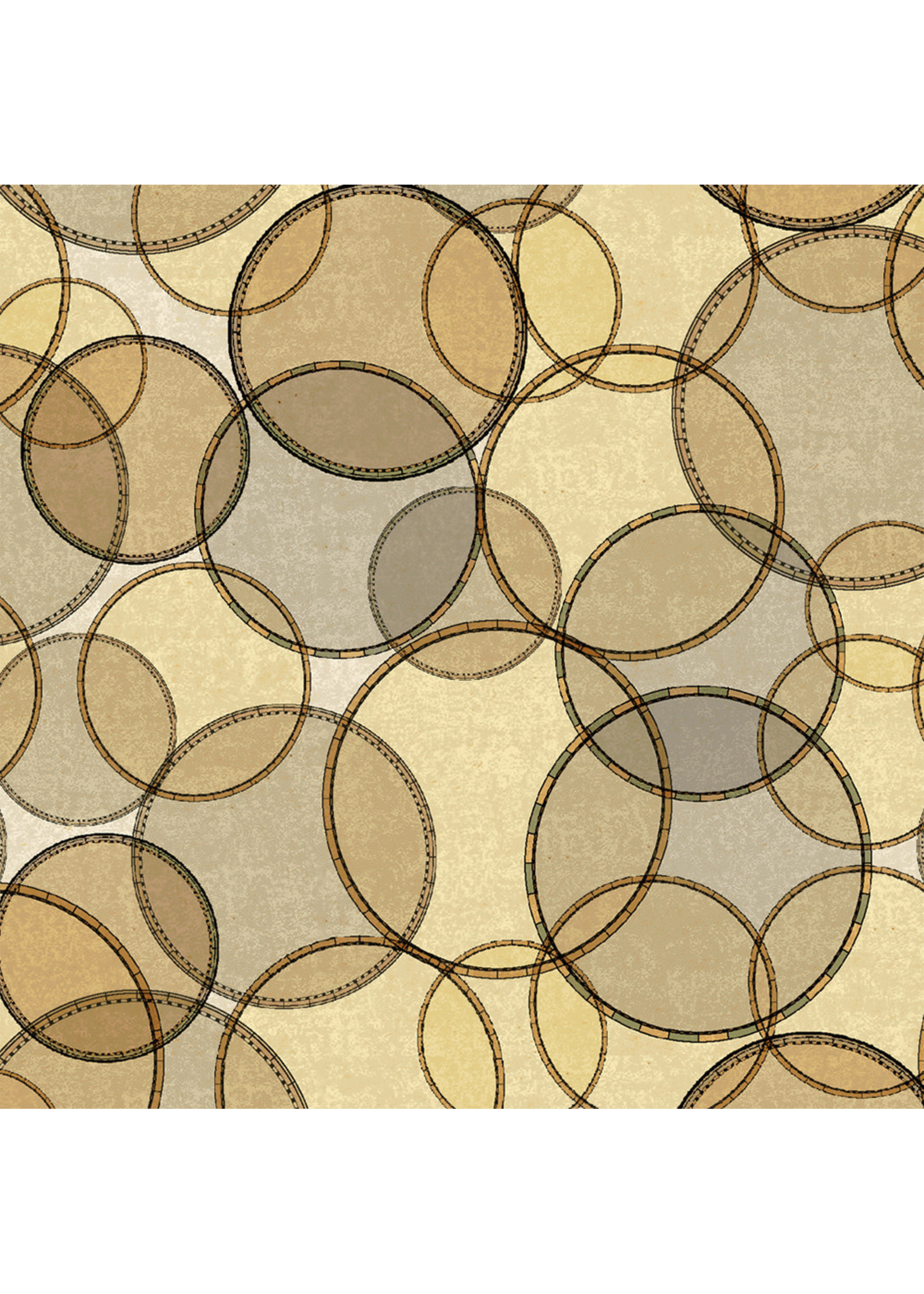 Windham Fabrics Seven Seas - Interlocking Rings - Almond