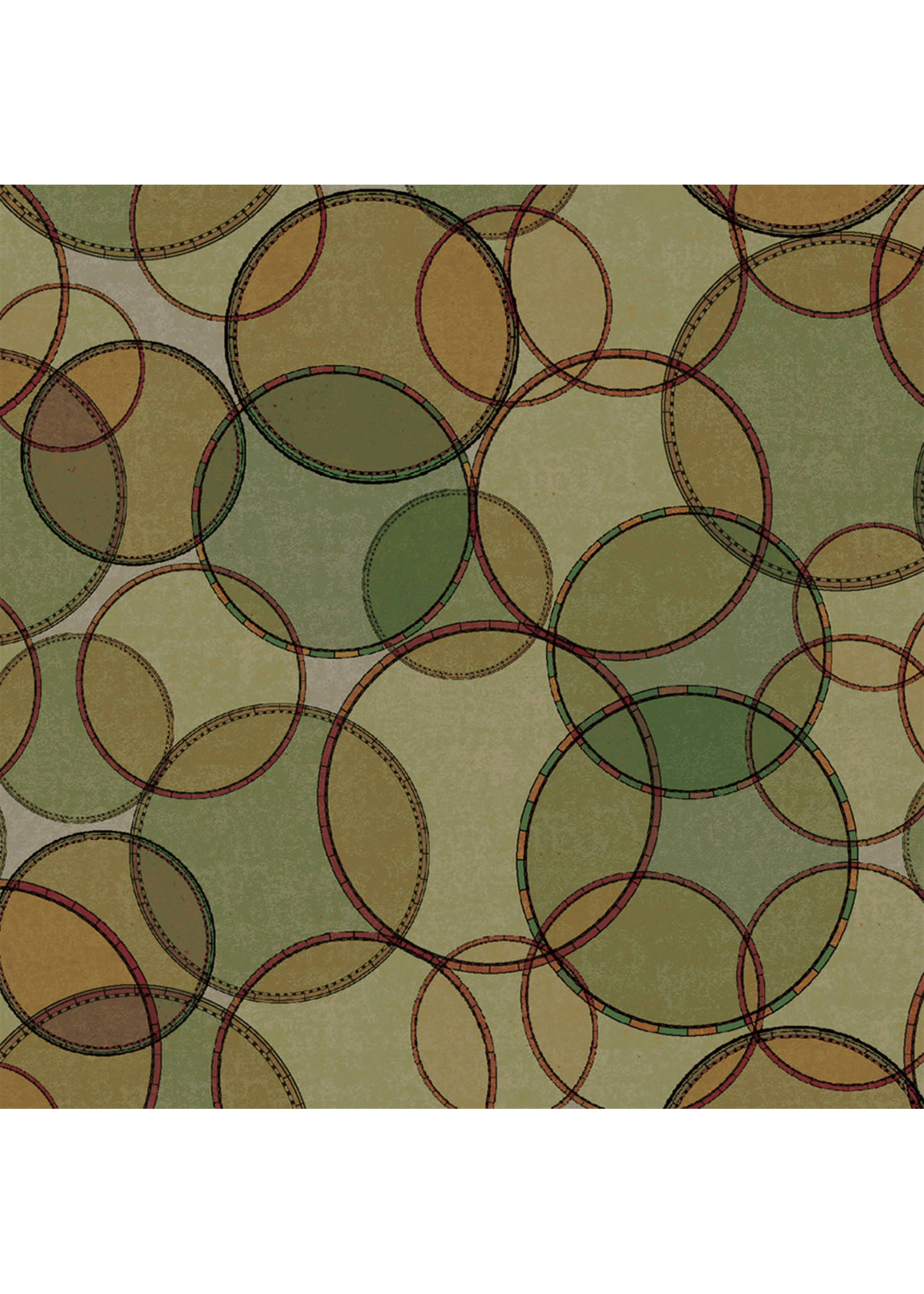 Windham Fabrics Seven Seas - Interlocking Rings - Green