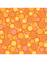 Contempo Studio Free Motion Fantasy - Pebbles - Hot Orange