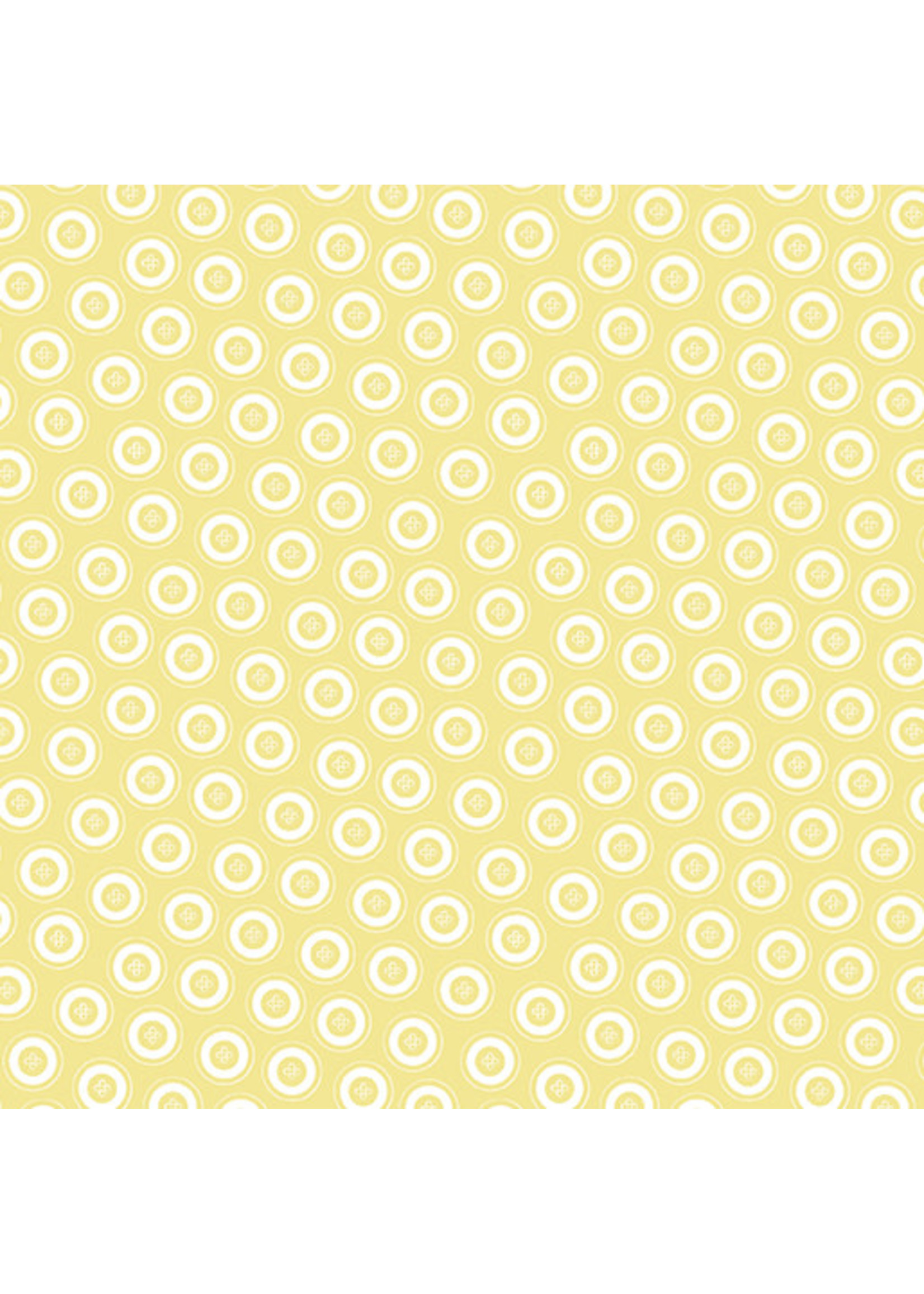Benartex Studio My Happy Place - Dotty Buttons - Yellow