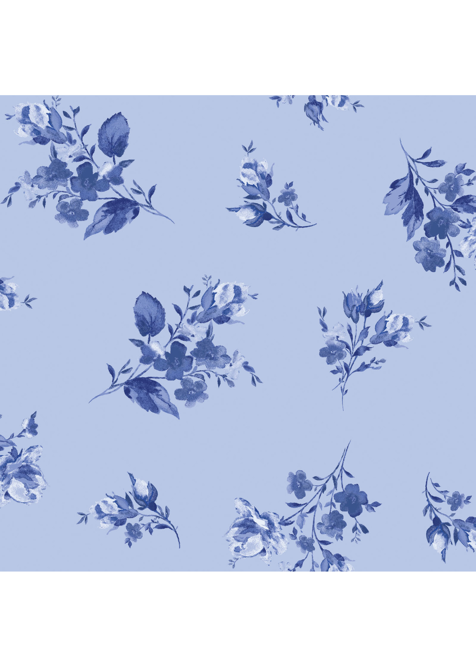 Maywood Studio Silver Jubilee - Spaced Floral - Blue