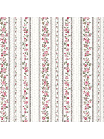 Stof Fabrics Juliet Roses - Strips - White