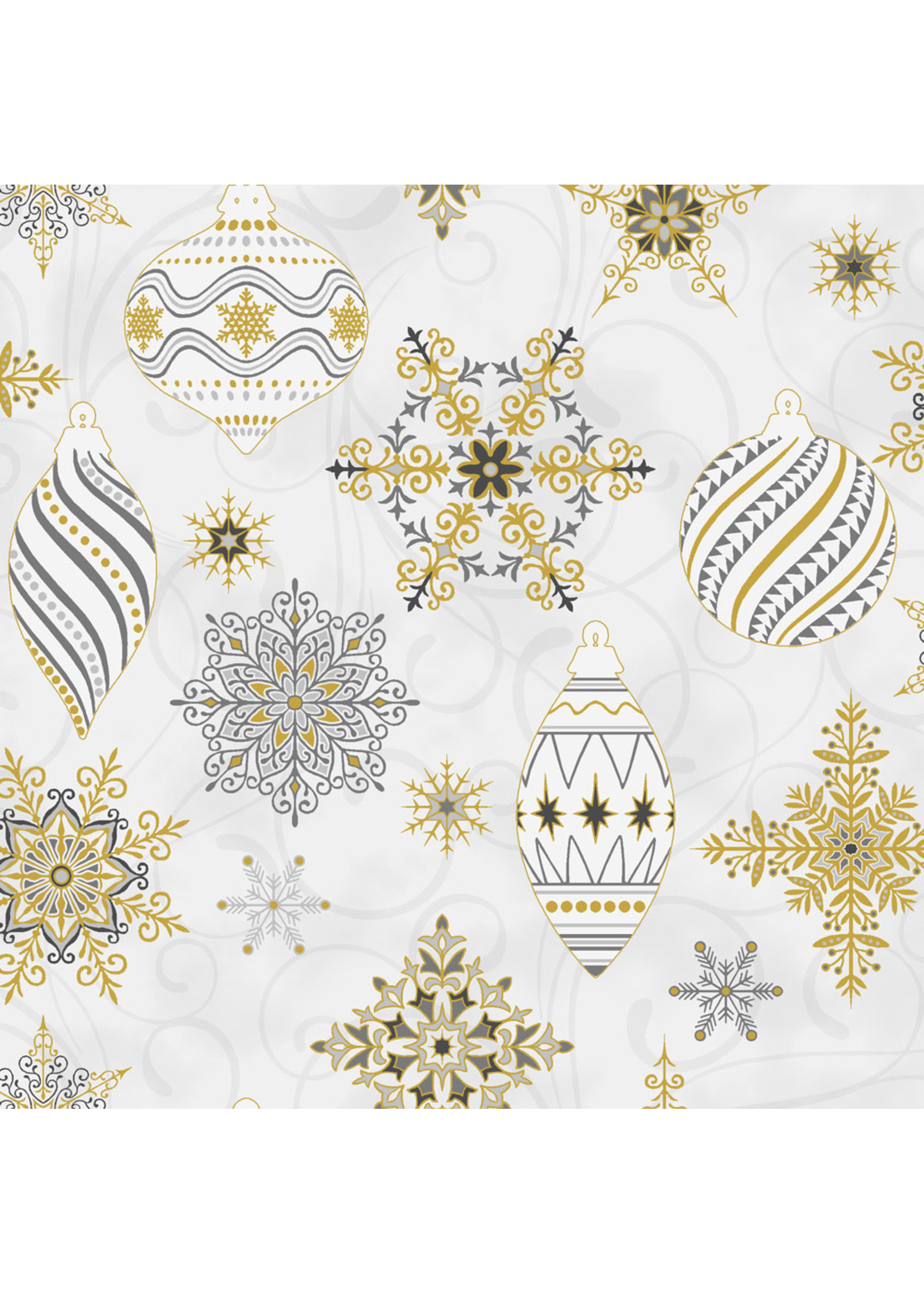 Stof Fabrics Sparkle - Ornaments - White