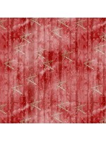 Henry Glass Fabrics Snow Days - Faded Stars - Red