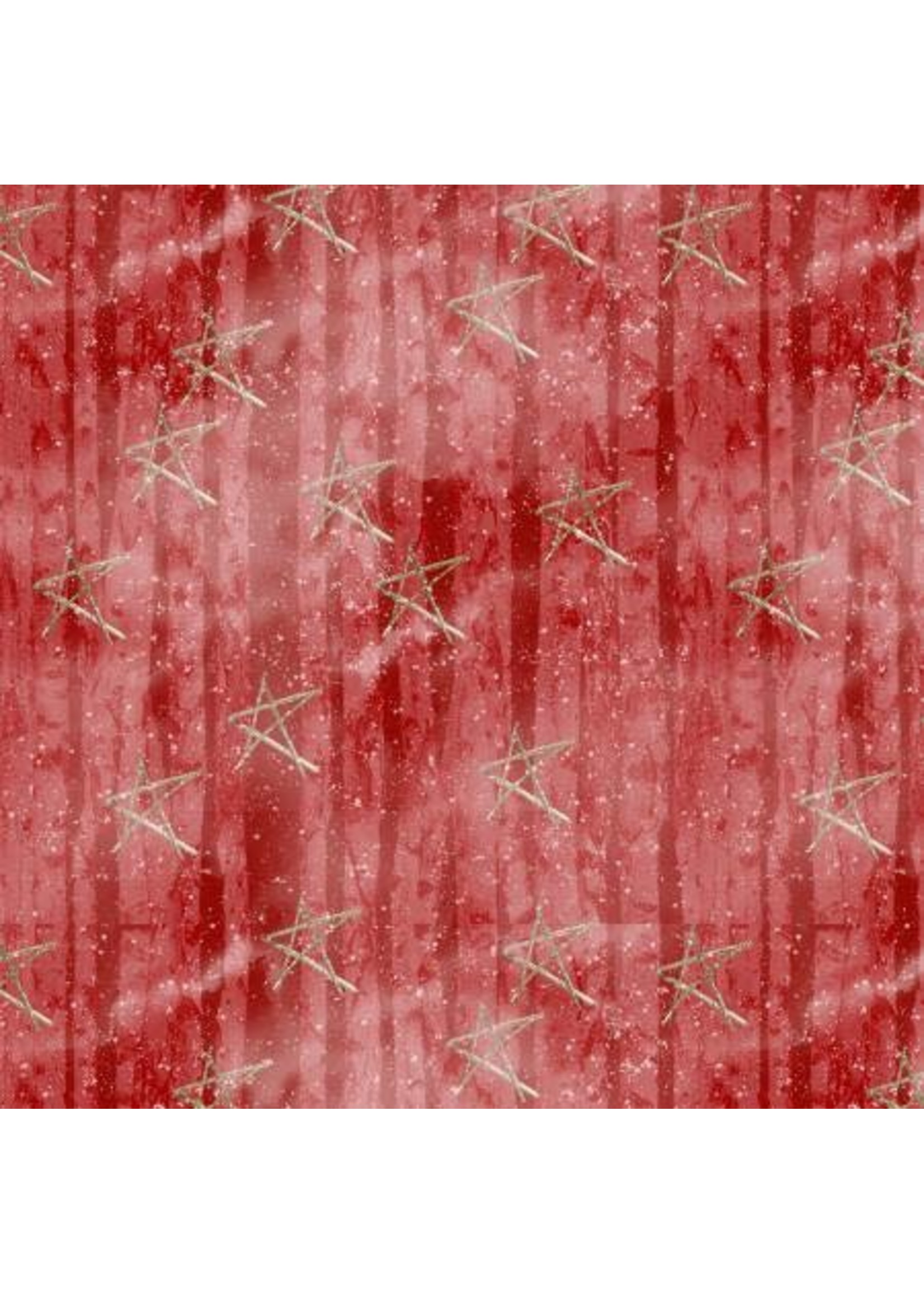 Henry Glass Fabrics Snow Days - Faded Stars - Red