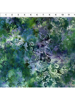In The Beginning Floragraphix V - Leaf Swirl - Green/Blue