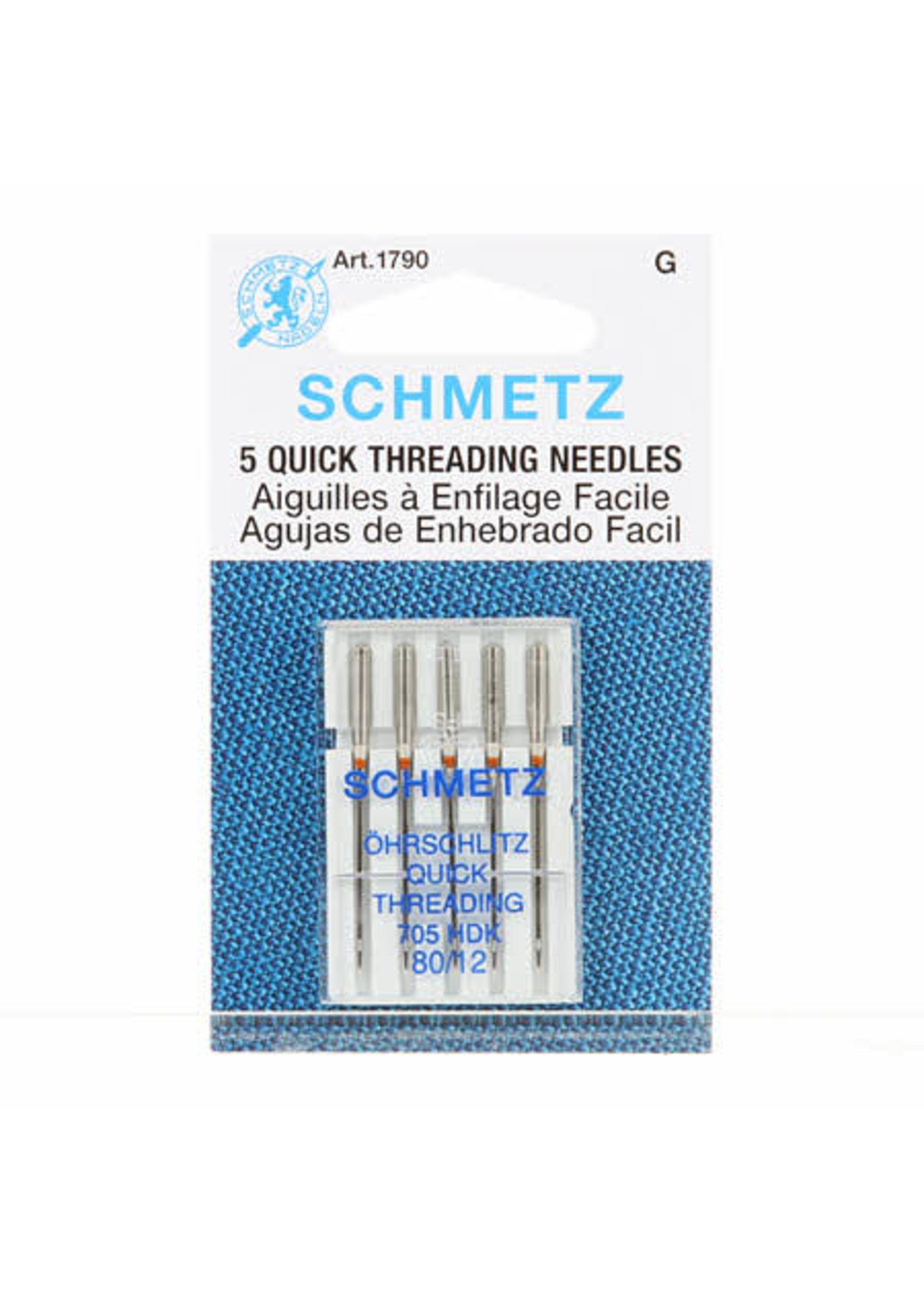 Schmetz Naaimachinenaalden - Quick Threading Needles - 80/12 - 5 stuks