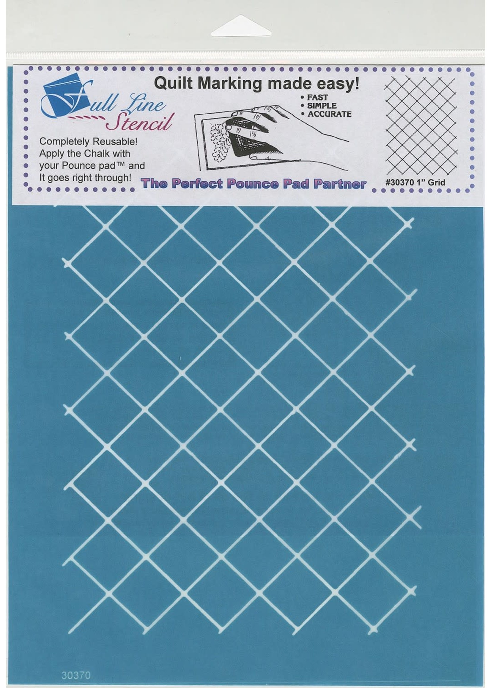 Hancy Creations Quilt Pounce - Sjabloon - Grid 1 inch