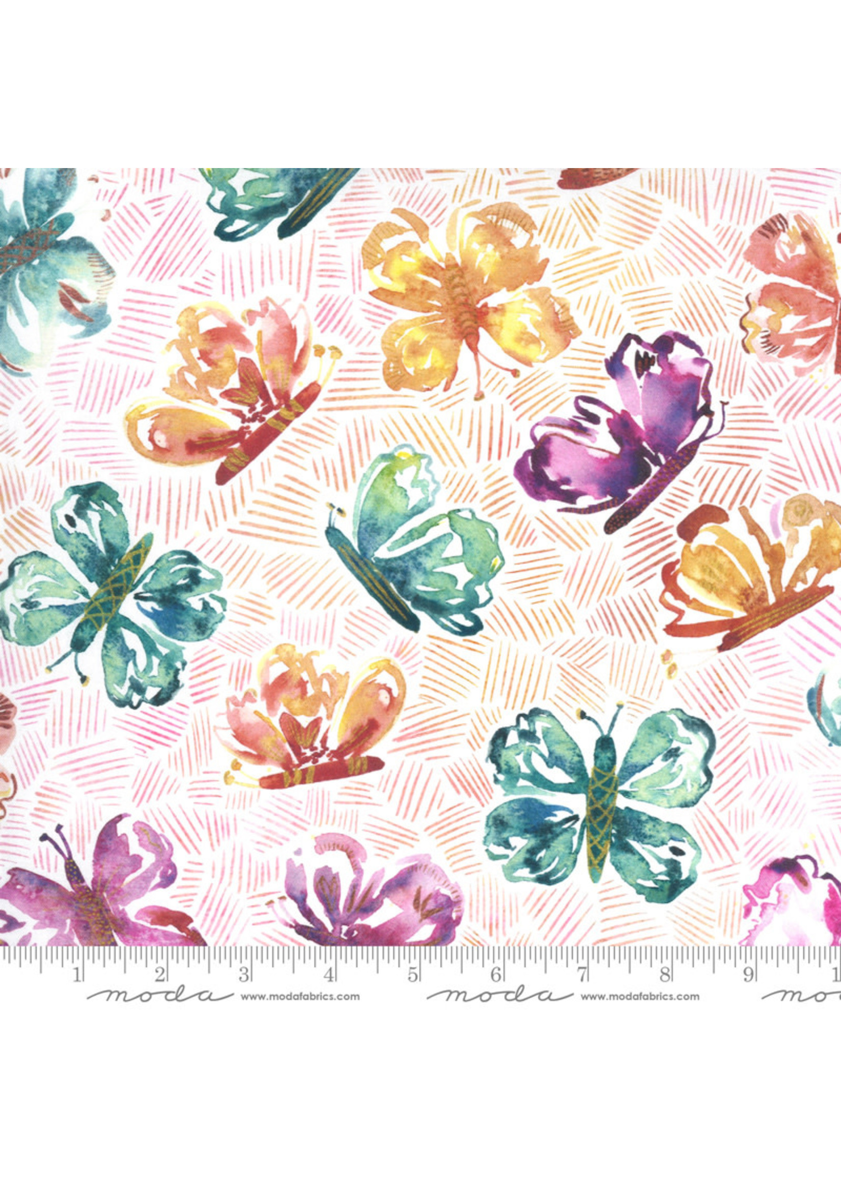 Moda Fabrics Sunshine Soul - All Aflutter Butterflies - Sunset