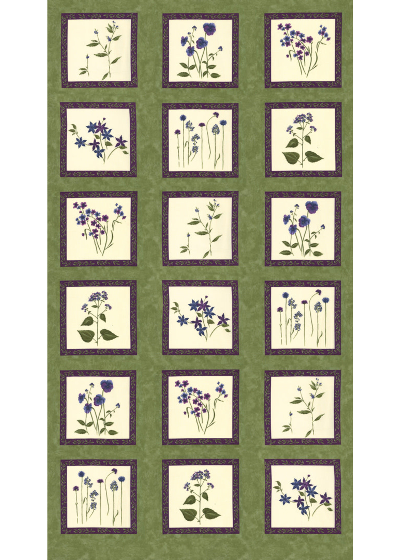 Moda Fabrics Panel 47 - Violet Hill - Celery