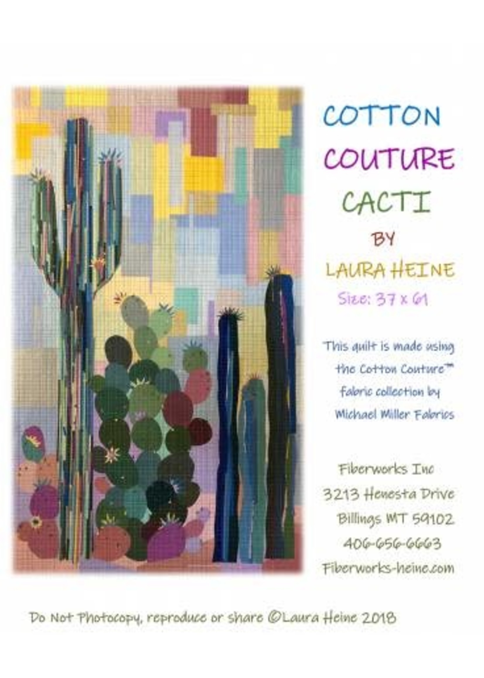 Laura Heine Patroon Collage - Cotton Couture Cacti