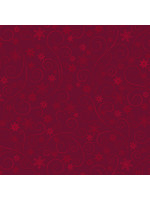 Benartex Studio Winter Elegance - Swirling Frost - Red
