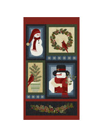 Benartex Studio Panel 57 - A Very Wooly Winter - Multi - 60 cm x 110 cm