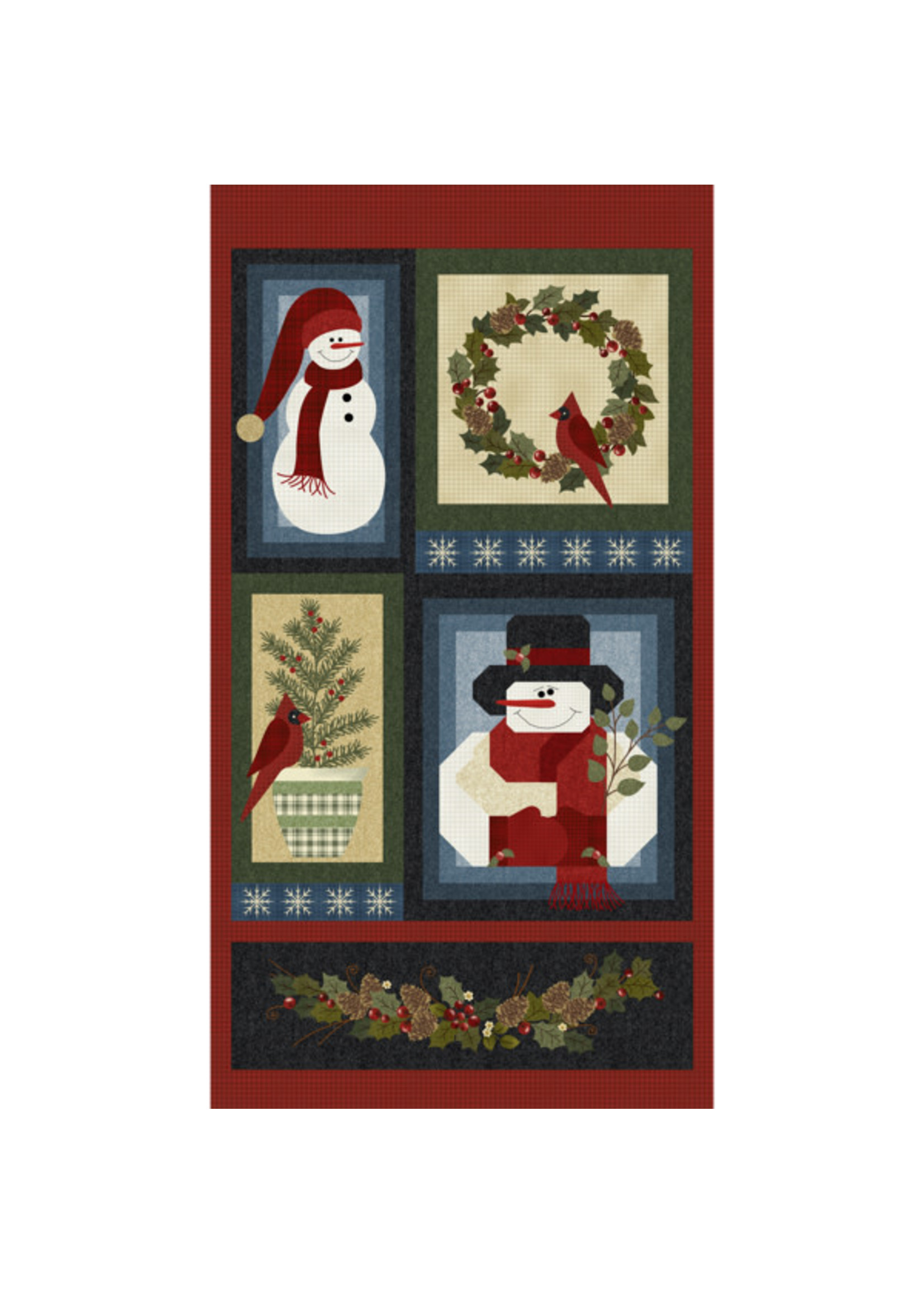 Benartex Studio Panel 57 - A Very Wooly Winter - Multi - 60 cm x 110 cm