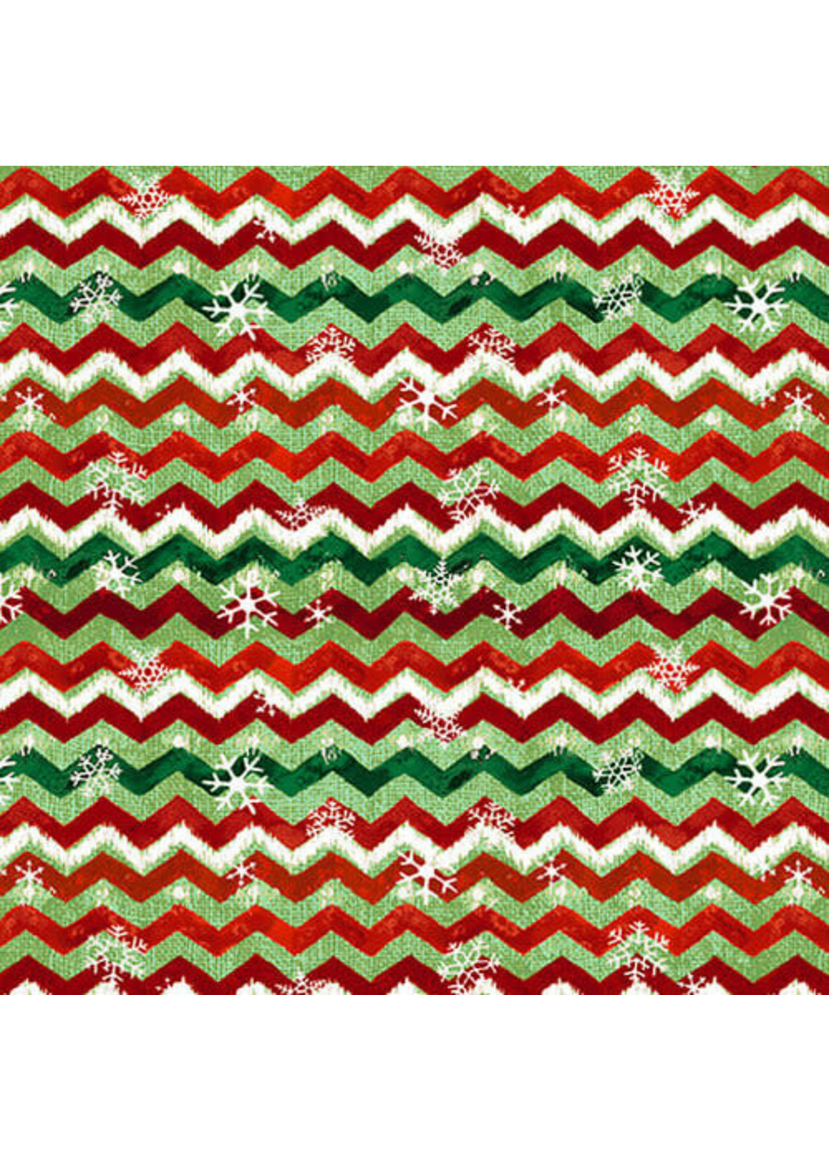 Studio E Fabrics Winterwood - Christmas - Green - Chevron