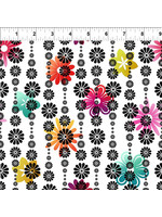 In The Beginning A Groovy Garden - Flower Stripe - Multi