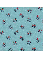 Windham Fabrics Winter Town - Ice Skating Pond - Blue